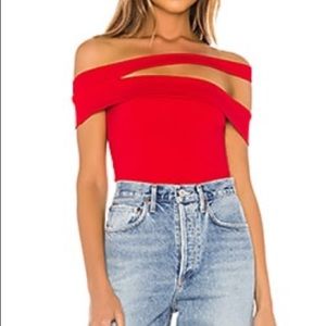 Superdown Red Bodysuit